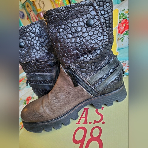 A.S.98 Women's Brown Boots Sz 38 - Picture 6 of 7